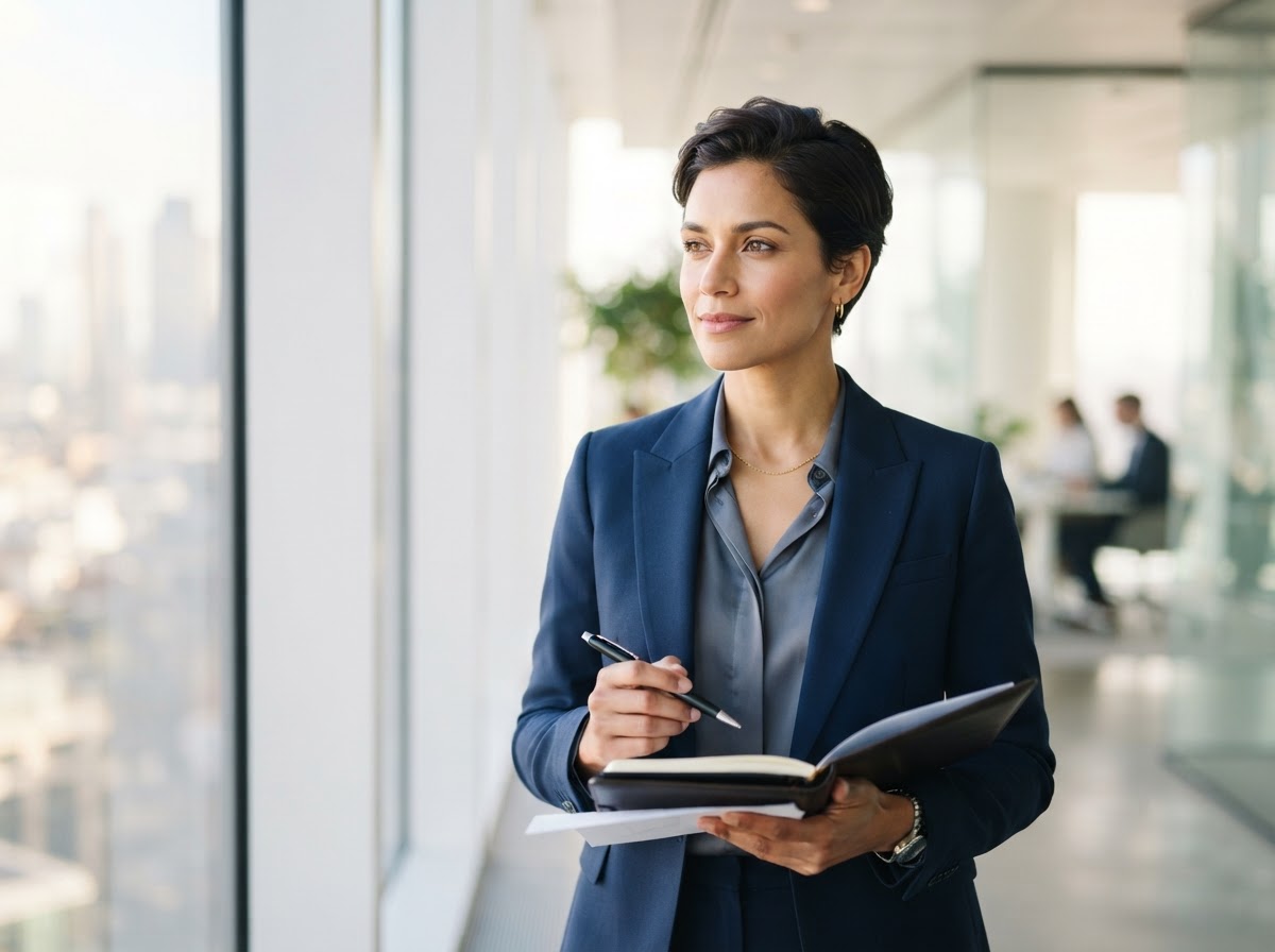 Confident professional advisor